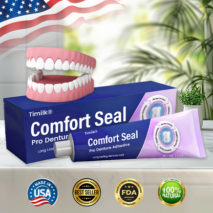 🔥 LIMITED SPECIAL OFFER 🔥 Timilk® Comfort Seal Pro Denture Adhesive🦷💜FDA Certified (Clinically Proven 96-   Hour Lock Hold for   Secure, Comfortable &   Zinc-Free Denture Fit)❣️